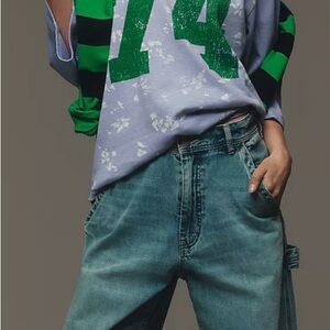 Pilcro 🅰️NTHROPOLOGIE 3/4 Sleeve Varsity Top